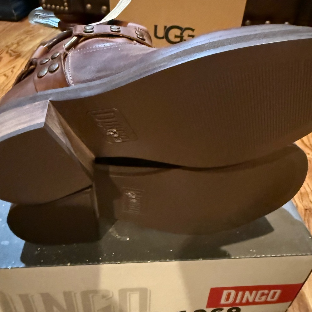 Dingo Women's Dark Brown Leather Moto Boots - Picture 5 of 5